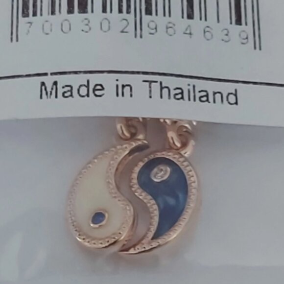 Pandora 14k Rose Gold-Plated Splittable Yin & Yang Sparkling Charms 780098C01 - Picture 4 of 9